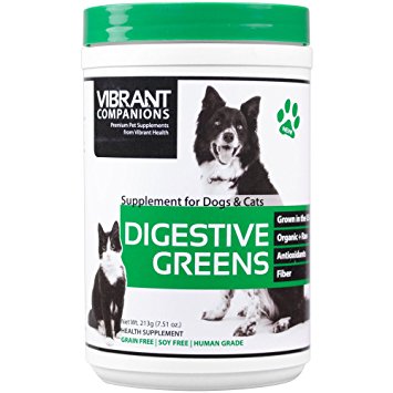 Vibrant Companions - Digestive Greens, Supports Digestion in Dogs & Cats, 7.51 oz