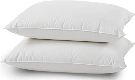 Luxuredown Superior White Goose Down Pillow 650 Fill Power- Queen Size – Set of 2