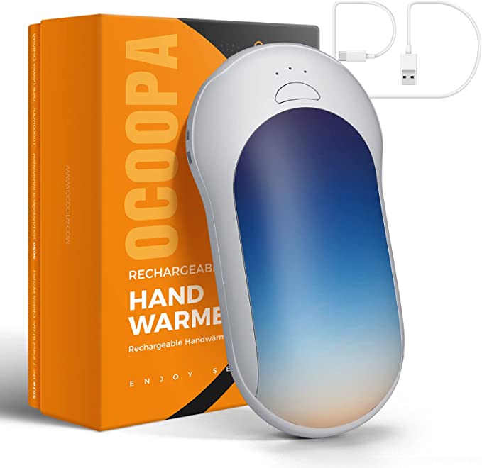 OCOOPA Quick Charge Hand Warmers Rechargeable,10000mAh Electric Hand Warmer Power Bank PD, 15hrs Lasting Heat, 3 Levels, Perfect for Camping, Hunting, Golf, Great Gift, H01(PD)