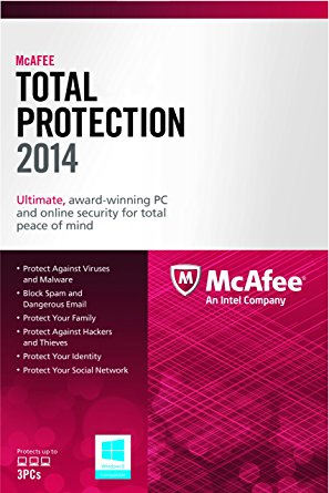 McAfee Total Protection 3PC 2014 (free upgrade 2015 / 2016 )