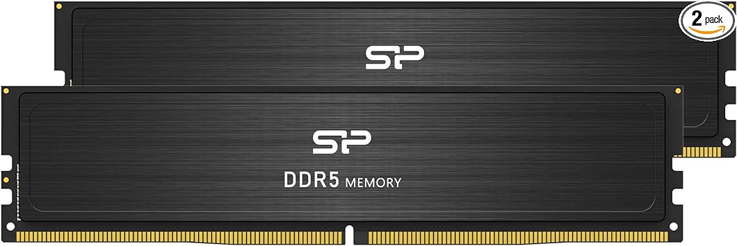 Silicon Power DDR5 32GB Kit (2 x 16GB) 5600MHz (PC5-44800) CL46 Desktop Memory SP032GBLVU560FD2AD