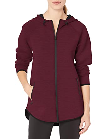 Amazon Essentials Women's Longer Length Bonded Tech Fleece Full-Zip Hooded Jacket