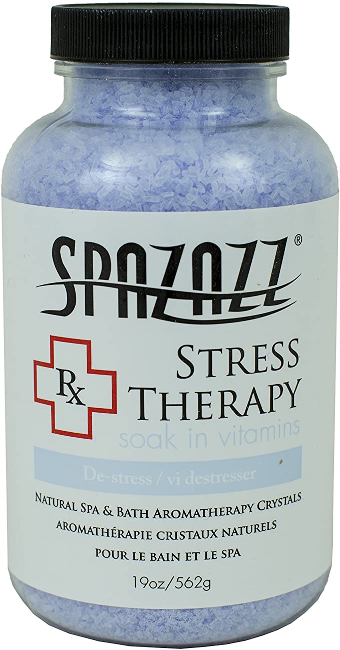 Spazazz SPZ-605 RX Therapy Crystals Container Bath Minerals, 19-Ounce, Stress Therapy De-Stress