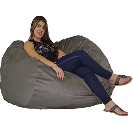 Bean Bag Chair 5 Foot with 29 Cubic Feet of Premium Foam inside a Protective Liner Plus Removable Machine Wash Microfiber Cover by Cozy Sack