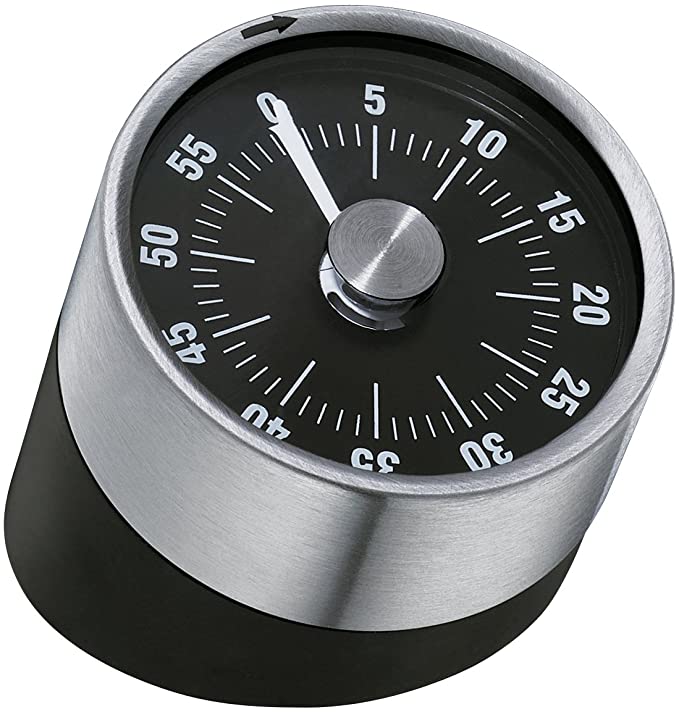 Cilio Tower of Pisa Manual Kitchen Timer, Black