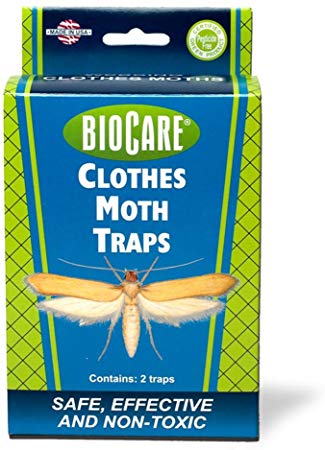 BioCare | Superior Clothes Moth Traps with Pheromone Lures (Contains 4 Complete Traps) | Non-Toxic & Pesticide Free | Child & Pet Friendly| Made in USA
