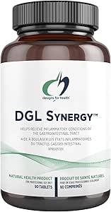 Designs for Health Deglycyrrhizinated Licorice Root Chewables - DGL Synergy 500mg Licorice Supplement to Support Digestion - Pleasant-Tasting, Non-GMO   Sugar Free (90 Chewable Tablets)