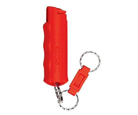 SABRE 3-IN-1 Pepper Spray - Advanced Police Strength - with Durable Key Case, Finger Grip & Quick Release Key Ring, 25 Bursts (Up to 5x Other Brands) & 10-Foot (3M)