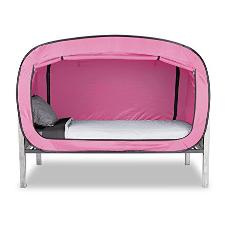Privacy Pop Bed Tent (Full) - PINK
