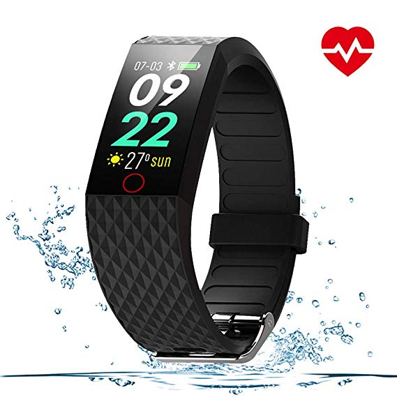 WOSPORTS Fitness Tracker HR– Color Smart Watch – Heart Rate Fitness Tracker – Waterproof ‎Fitness Watch – Fit Watch Tracker Pedometer for Men, Women, Kids – Activity Tracker