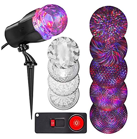 LightShow Projection Multi-function Multicolor LED Multi-design Christmas Outdoor Stake Light Projector