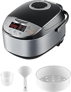 COMFEE' Rice Cooker 12 Cups Cooked/6 Cups Uncooked, Portable Non-Stick Rice Maker, Japanese Rice Cooker with Fuzzy Logic Technology, 24-Hour Timer Delay, 11 Presets, Steamer, Fast Rice Cooker, Grain Cooker, Black