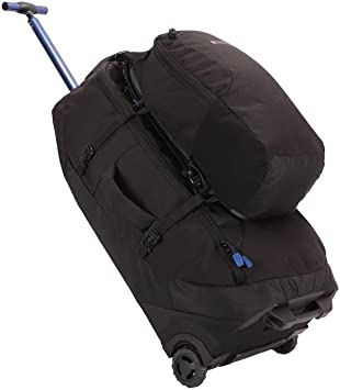 Mountain Warehouse Voyager Wheelie 50   20L Rucksack - Detachable Daypack Jet Black