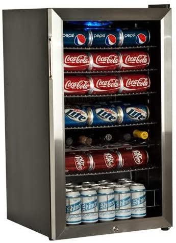 EdgeStar 103 Can and 5 Bottle Supreme Cold Beverage Cooler - Stainless Steel