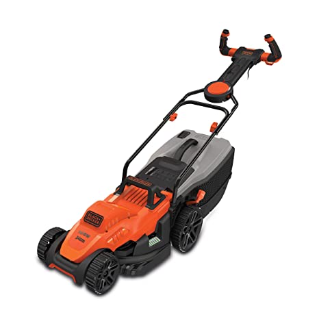 Black   Decker BEMW461ESGB Easy Steer Lawn Mower, 1400 W, Orange, 34cm, 75cm