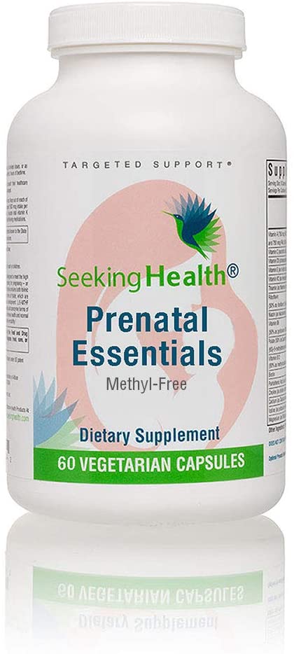 Prenatal Essentials Methyl-Free | Prenatal Vitamins | Immune System Support | 60 Capsules | Seeking Health