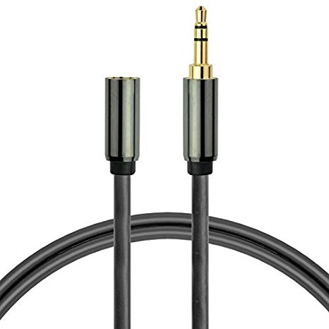 Mediabridge 3.5mm Extension Cable (12 Feet) - 3.5mm Female To Male Stereo Audio Cable - Step Down Design - (Part# MPC-35FM-12 )