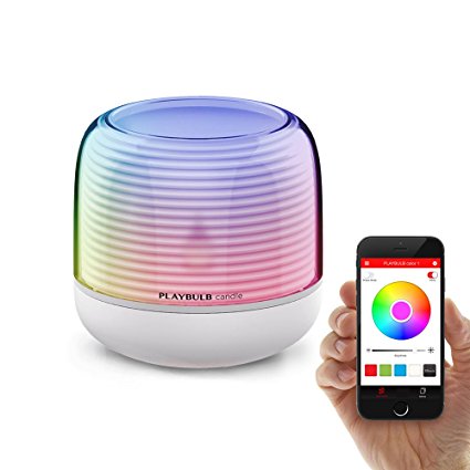 PLAYBULB LED Candle, Smart Bluetooth Flameless Candle, Color Changing Battery Operated Rechargeable Electric Candle with Timer and APP Remote Control for Party/Candle Holder/ Night Light/Wedding Decor