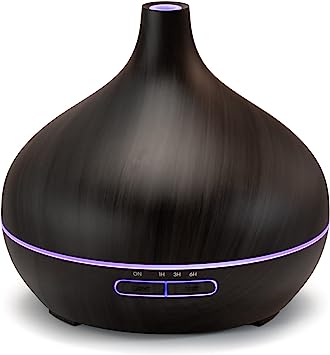 Meross Essential Oil Diffuser, 400ML Aromatherapy Diffuser with 4 Timer & 7 Colors LED Lights, Waterless Auto-Off, Dual Mist Modes Aroma Ultrasonic Diffusers for Home, Office