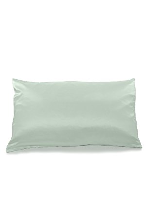 Fishers Finery 100% Pure Silk Pillowcase, Exceptional Value, 19mm Mulberry Silk, Available in Multiple Colors, Green Queen