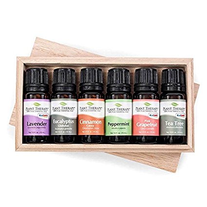 Plant Therapy Essential Oil Sampler Gift Set #3 (Eucalyptus Globulus, Cinnamon Cassia, Peppermint, Grapefruit Pink, Tea Tree and Lavender; 10 mL each) 100% Pure, Undiluted, Therapeutic Grade