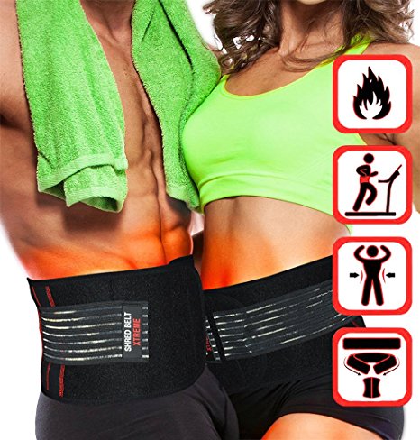 Shred Belt Xtreme - Thermogenic Waist Trimmer Belt, Belly Fat Burner, Weight Loss, Spot Reduction Belt, Waist Slimmer (Large - Fits 34in to 48in Waists)