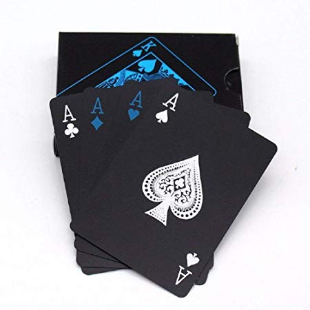 Royals Unique Black Good Quality Waterproof Colorful Playing Cards Plastic Deck Poker Playing Card