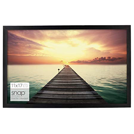 SNAP 11 by 17 Inch Black Wood Photo Frame #10FW1570