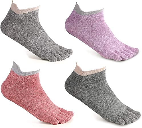 Toe Socks Cotton Five Finger Socks Athletic Running Toe Socks for Men Women