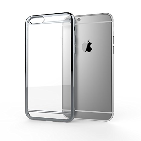 iPhone 6s Case, TechRise Apple iPhone 6/6s Case 4.7 Bumper Cover Shock-Absorption Bumper and Anti-Scratch Clear Back for iPhone 6s and iPhone 6 - Grey
