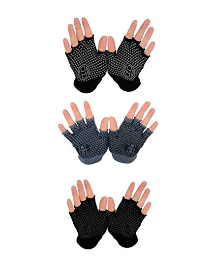 Mato & Hash Yoga Pilates Fingerless Exercise Grip Gloves