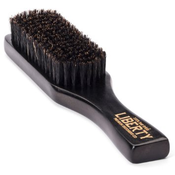 Beard Brush for the Modern Gentleman by Liberty Premium Grooming Co. ※ Guaranteed 100% Firm Boar Bristle ※ The Best Tool To Groom Your Beard and Mustache When Used With Balm or Oil