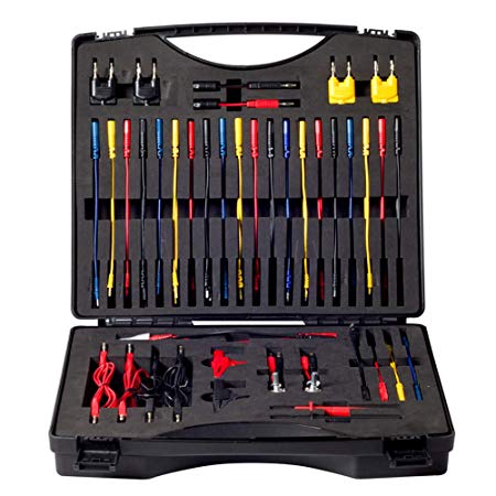 Automotive Circuit Tester Lead Kit, Professional 92 Pieces Testing Cable Lead Cover Cable, Electrical Testers & Auto Diagnostic Tools Wire Connectors Adapter Cables Set