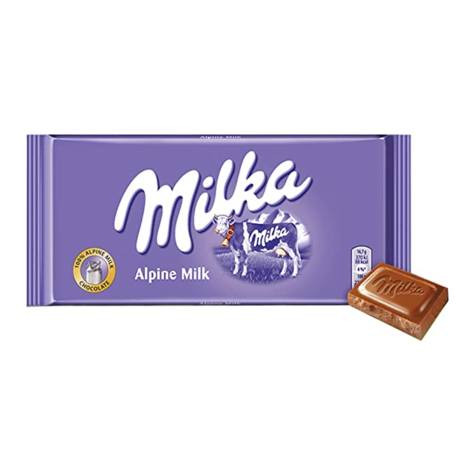 Milka Alpine Milk Chocolate, 100 g