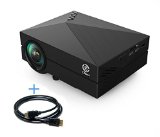 CiBest 1000 lumens Full Color 130 Portable 800x480p LED Projector Video System HDMI interface for Home Theater Cinema Video Games TV Movie with HDMI Cable GM60