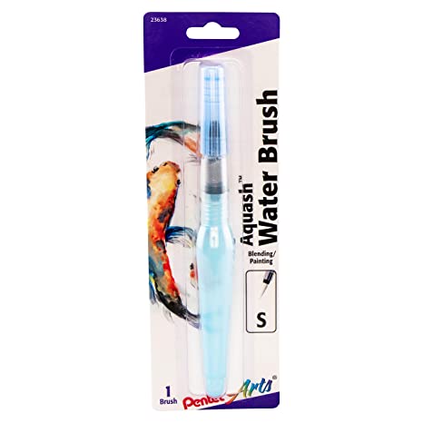 Pentel Arts Aquash Water Brush, Small Brush, Fine Point Tip,  1 Pack (FRHFBP)