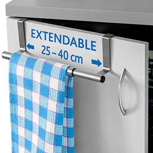 ArtMoon Spread Extendable Towel Bar Over Door 9"-15" Stainless Steel