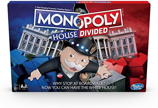 Monopoly House Divided Board Game: Elections and White House Themed Game; Board Game for Families and Kids Ages 8 and Up