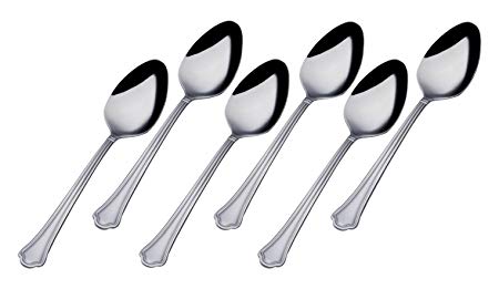 International Silver 5203100 Capri Frost Stainless Steel Teaspoon, Set of 6