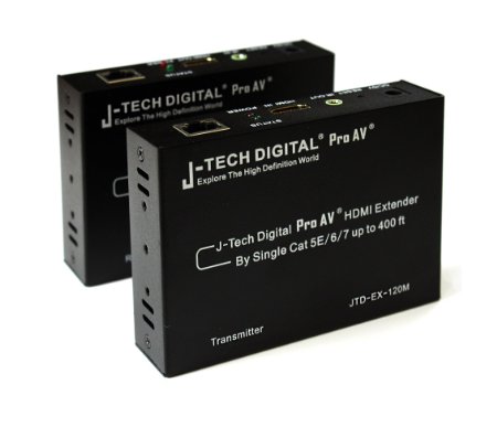J-Tech Digital ® Hdmi Extender Over TCP/IP Ethernet/over Single Cat5e/cat6 Cable 1080p with Ir - Up to 400 Ft