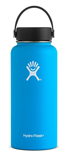 Hydro Flask Double Wall Vacuum Insulated Stainless Steel Leak Proof Sports Water Bottle, Wide Mouth with BPA Free Flex Cap