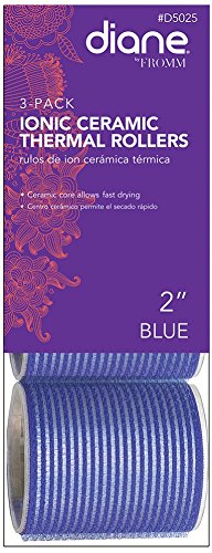 Diane Self Grip Ion Ceramic Rollers, Blue, 2 Inch, 3 Count