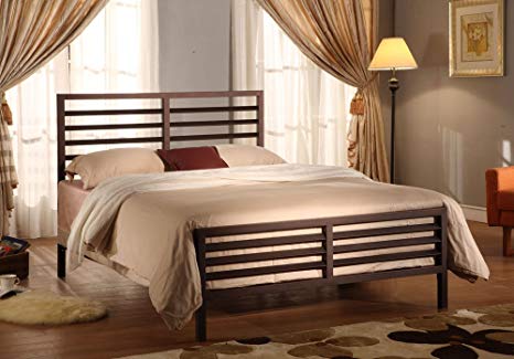 Kings Brand Furniture - Annabella Bronze Metal Full Size Bed. Headboard, Footboard & Rails