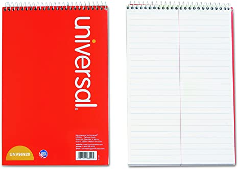 Universal 96920 Steno Book, Gregg Rule, 6 x 9, White, 80 Sheets