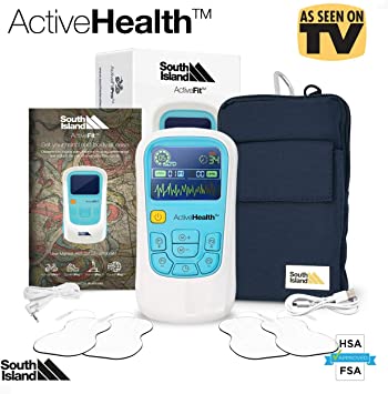 PORTABLE PRO 2020 DUAL TENS MACHINE AND EMS MUSCLE STIMULATOR COMBINES TENS AND EMS AS AN ELECTRO THERAPY DEVICE FOR PAIN, RELIEF, ARTHRITIS PAIN RELIEF, NECK PAIN, BACK PAIN, SCIATICA, AND SPORTS PERFORMANCE.