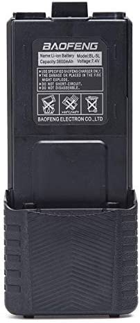 BAOFENG Original Extended High Capacity Battery (3800mAh) for DM-5R UV-5R UV-5RE Plus BF-F8HP UV-5RTP Series Two Way Radio (Black)