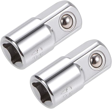 uxcell 2 Pcs 1/4 Inch Drive (F) x 3/8 Inch (M) Socket Adapter for Ratchet Wrenches, Female to Male, Cr-V