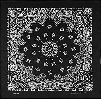 Large Bandanas 27 x 27 | Versatile Biker Rags | Classic Paisley Bandana Pattern