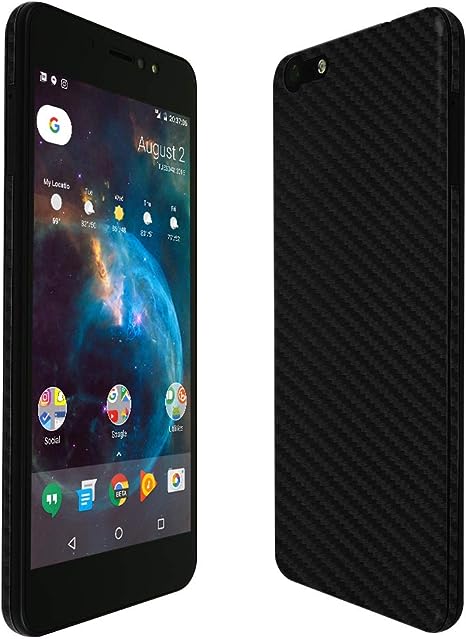 Orbic Wonder Screen Protector   Black Carbon Fiber Full Body, Skinomi TechSkin Carbon Fiber Film for Orbic Wonder with Anti-Bubble Clear Film Screen