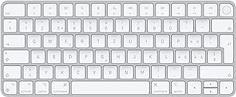 Apple Magic Keyboard with Touch ID: Wireless, Bluetooth, Rechargeable. Works with Mac computers silicon; Swiss - White Keys